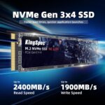 KingSpec SSD, 1024 GB, 1TB, NE-2280, NVMe, Pcie 3.0 M.2, Gen 3x4, Up to 2400MBs, Internal Solid State Drive with 3D NAND Flash, Compatible with Desktop, Laptop - Image 5
