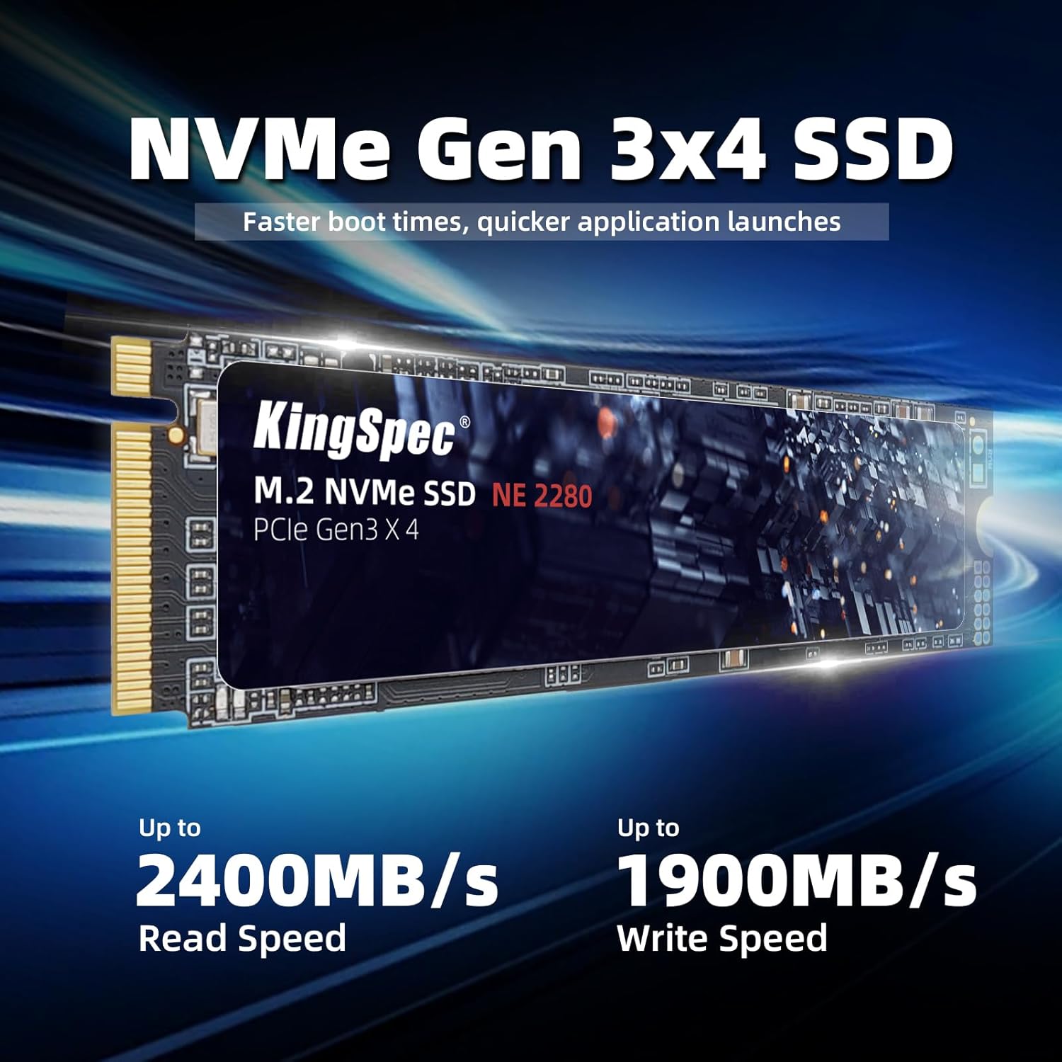 KingSpec SSD, 1024 GB, 1TB, NE-2280, NVMe, Pcie 3.0 M.2, Gen 3x4, Up to 2400MBs, Internal Solid State Drive with 3D NAND Flash, Compatible with Desktop, Laptop - Image 5