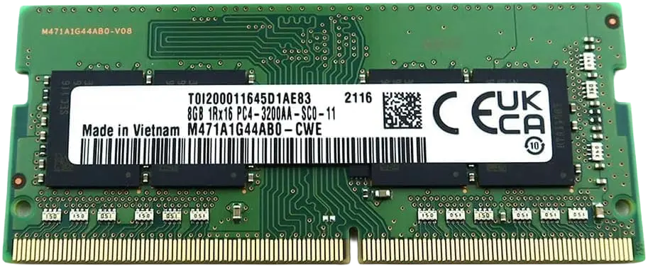 Samsung Laptop RAM, 8 GB, 1Rx16, DDR4, SO-DIMM PC4-25600, 3200 MHz, 260-Pin, Non-ECC, CL22, 1.2V, Memory Module - Image 1