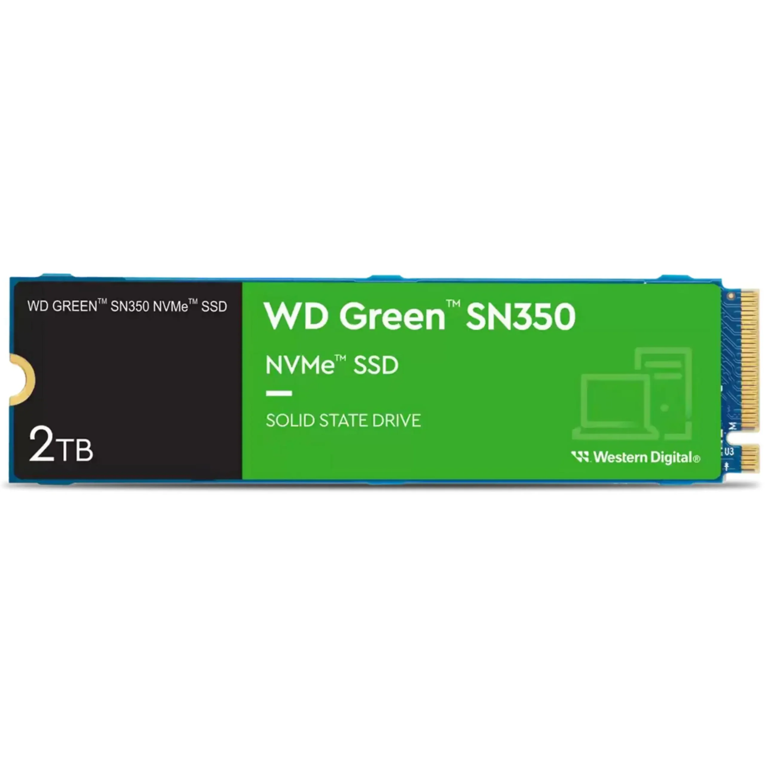 Western_Digital_SSD_2048_GB_2_TB_M.2_WD_Green__SN350_NVMe_PCIe_3.0_x_4_Internal_10204-1.webp Western Digital SSD, 2048 GB, 2 TB, M.2, WD Green, SN350, NVMe, PCIe 3.0 x 4, Internal - Image 1