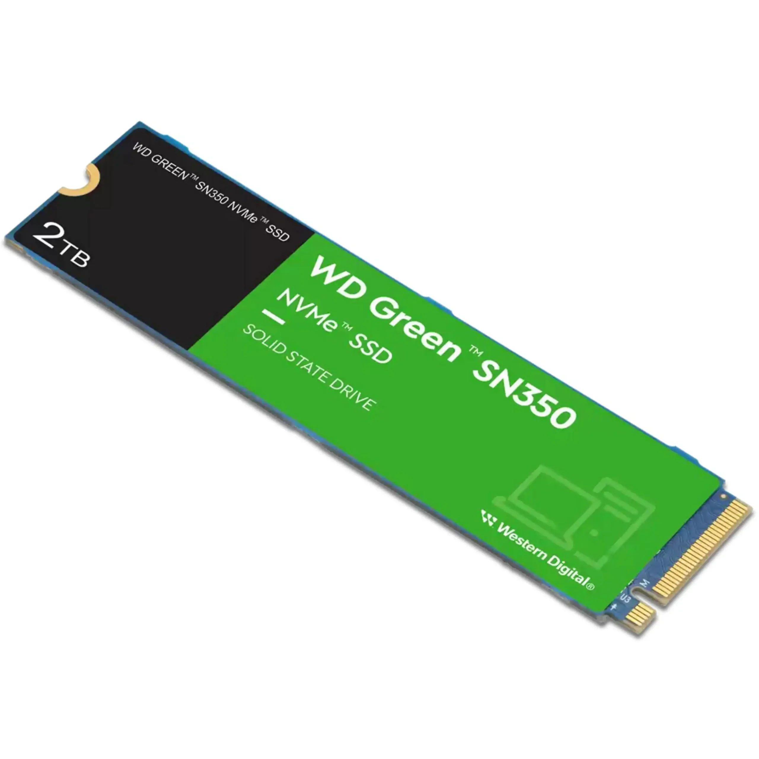 Western Digital SSD, 2048 GB, 2 TB, M.2, WD Green,  SN350, NVMe, PCIe 3.0 x 4, Internal - Image 2